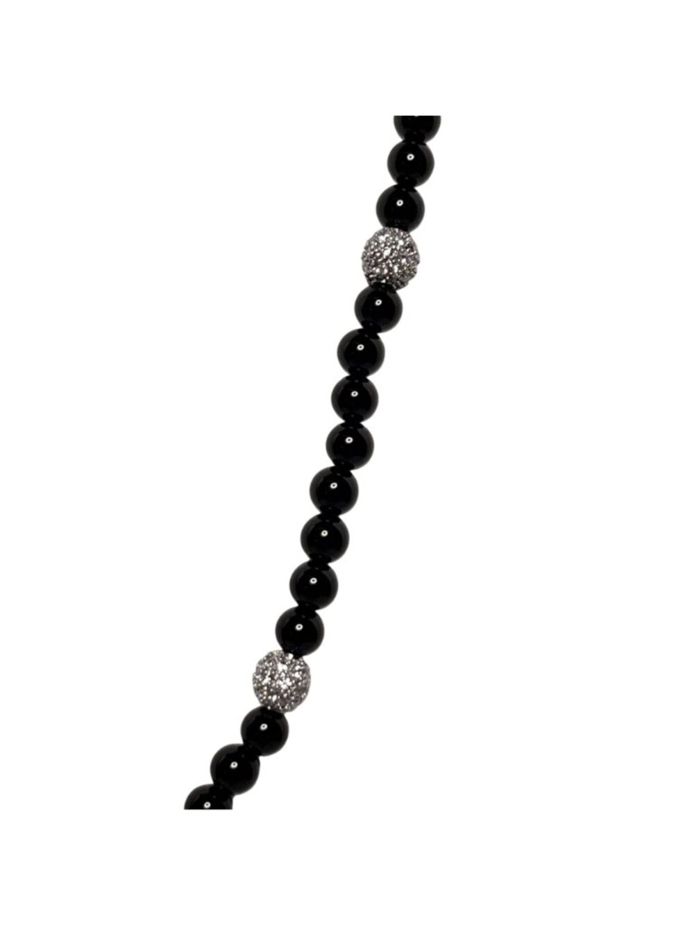 Joseph Esposito Black Bead With Sterling Silver Necklace (6347) - Picture 4 of 6
